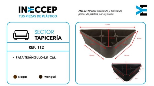 REF.112-PATA TRIÁNGULO 4,5 CM