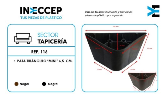 REF.116-PATA TRIÁNGULO MINI 6,5 CM