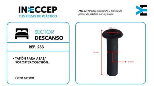 REF.233-TAPÓN PARA ASA SOPORTES COLCHÓN