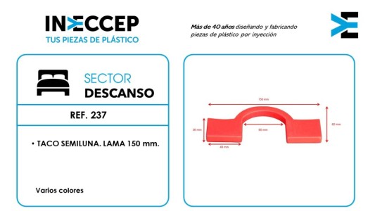 REF.237-TACO SEMILUNA LAMA 150 MM