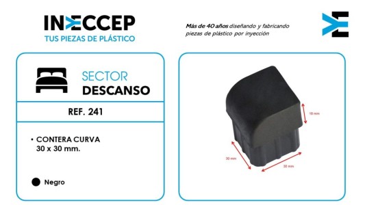 REF.241-CONTERA CURVA 30 X 30 MM