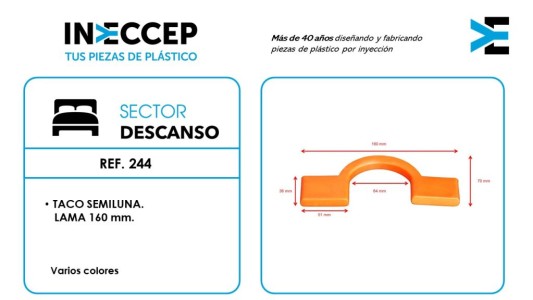 REF.244-TACO SEMILUNA LAMA 160 MM