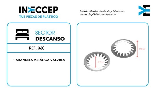 REF.360-ARANDELA METÁLICA VÁLVULA