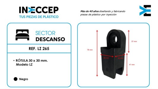REF.LZ 265-RÓTULA 30 X 30 MM MODELO LZ